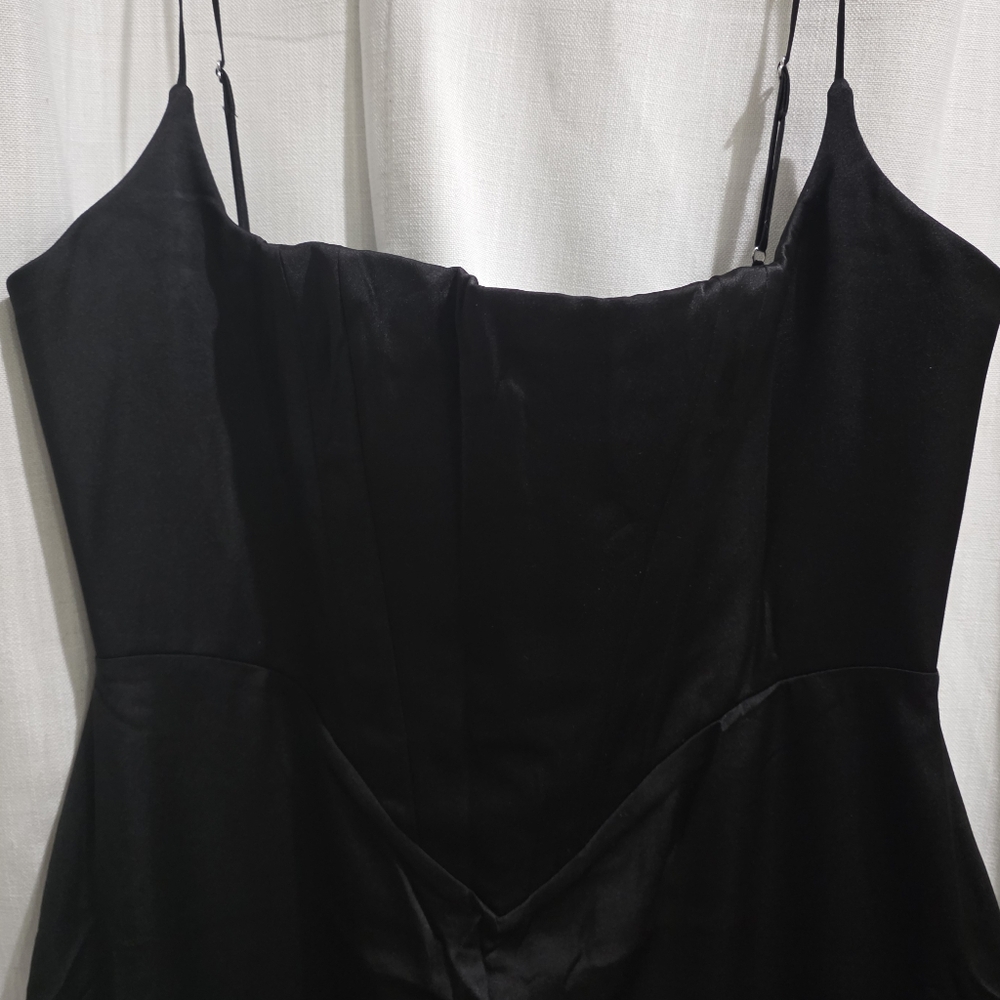 House Of CB Olivette black satin corset maxi dress XL - Picture 6 of 9